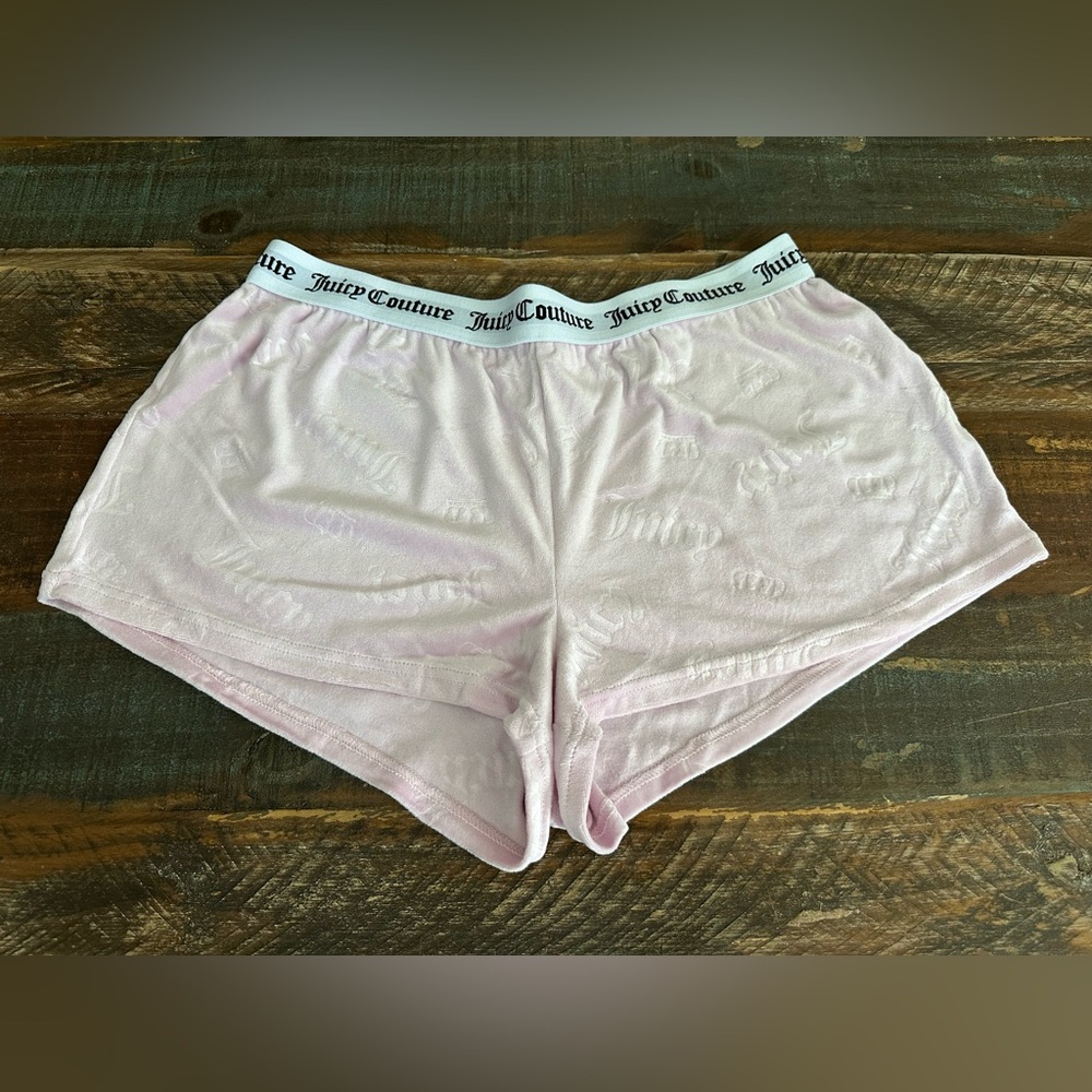 Juicy Couture Sleepwear Women’s L Velour Pink Sleep‎ Shorts | SKU 0655
